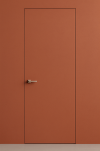 Primed Solid Frameless Door Example For Painting Terracotta - Doors and Beyond