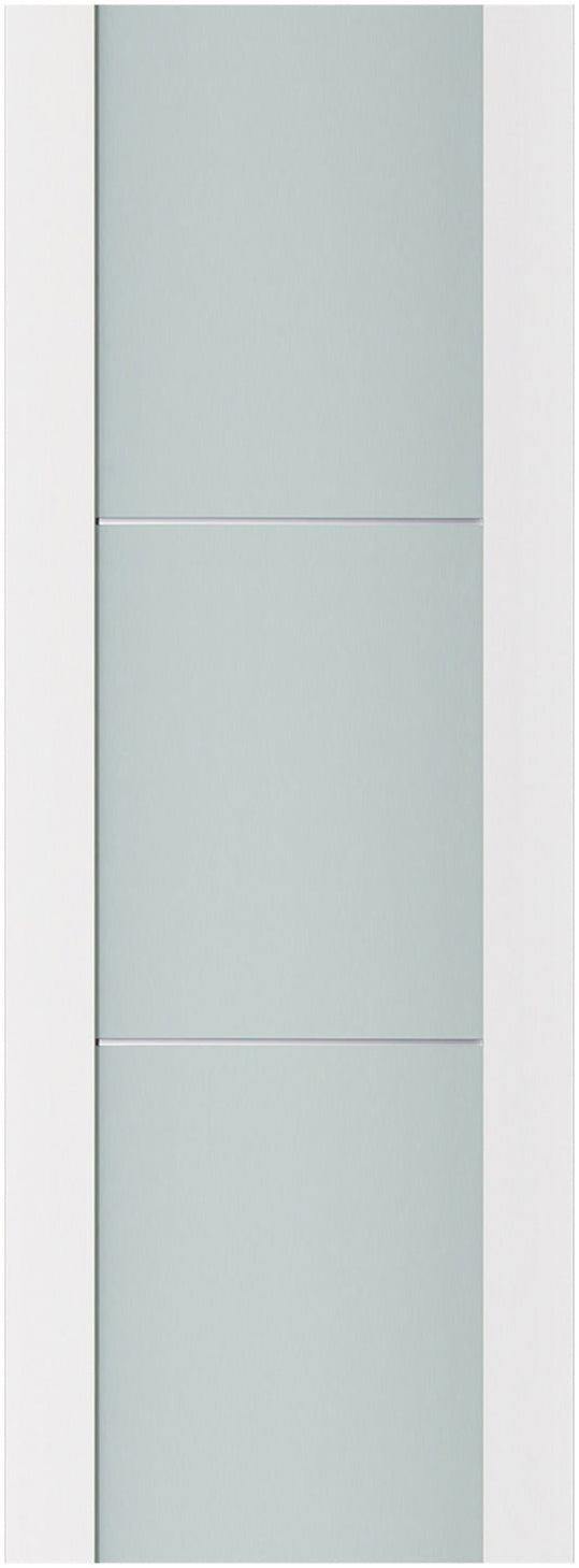 Nova Triplex 004 Soft White Laminated Modern Door Slab - Doors and Beyond