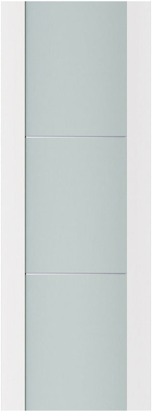 Nova Triplex 004 Soft White Laminated Modern Door Slab - Doors and Beyond