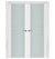 Nova Triplex 005 Soft White Laminated Modern Double Pre-Hung Door