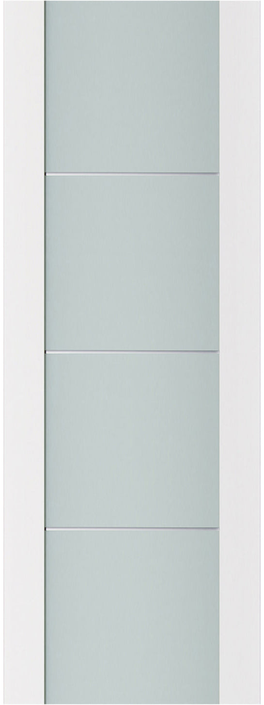 Nova Triplex 006 Soft White Laminated Modern Door Slab - Doors and Beyond