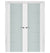 Nova Triplex 007 Soft White Laminated Modern Double Pre-Hung Door