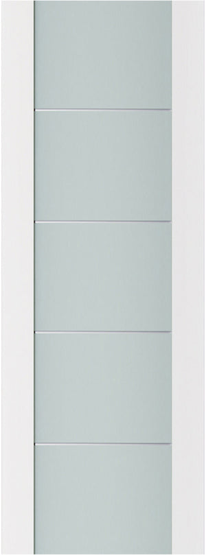 Nova Triplex 007 Soft White Laminated Modern Door Slab - Doors and Beyond