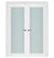 Nova Triplex 054 Soft White Laminated Modern Double Pre-Hung Door