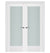 Nova Triplex 056 Soft White Laminated Modern Double Pre-Hung Door
