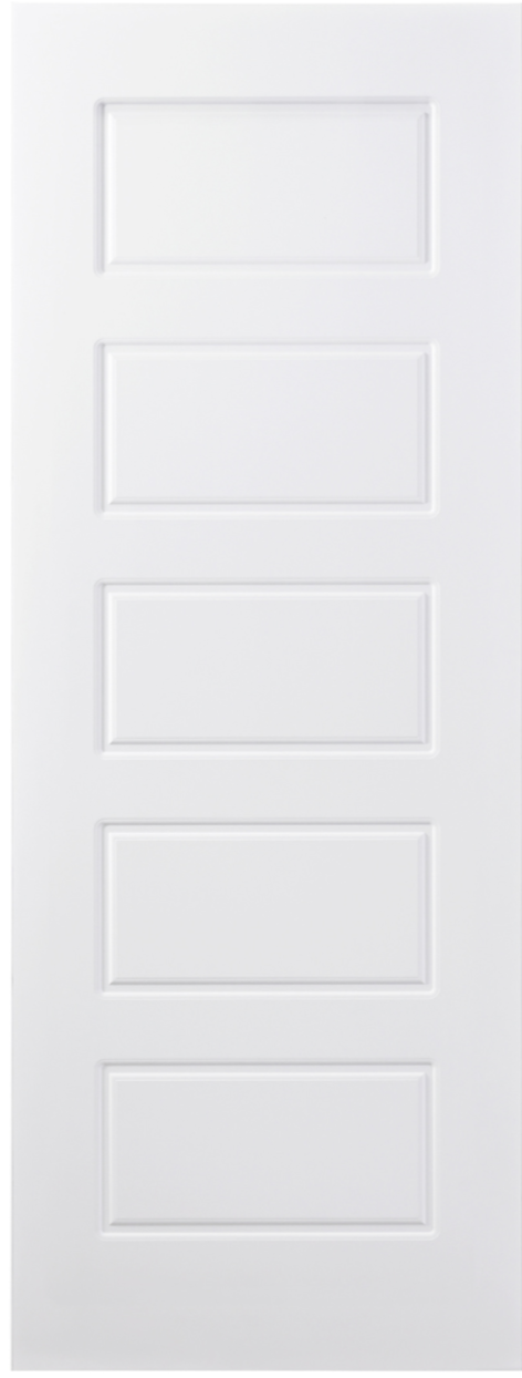 Nova 5 PANEL Soft White Laminated Modern Door Slab - Doors and Beyond