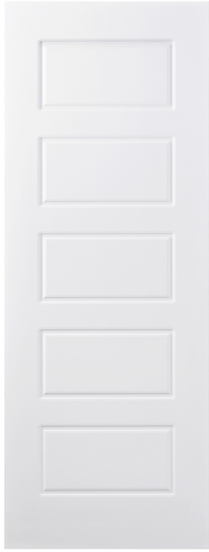 Nova 5 PANEL Soft White Laminated Modern Door Slab - Doors and Beyond