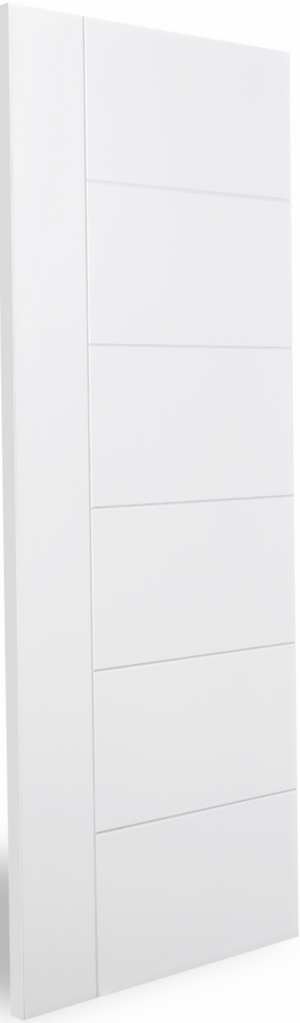 Nova Groove Soft White Laminated Modern Door Slab - Doors and Beyond