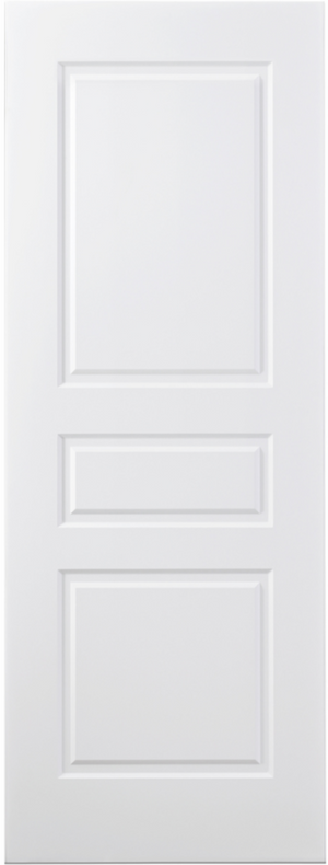 Nova 3 PANEL Soft White Laminated Modern Door Slab - Doors and Beyond