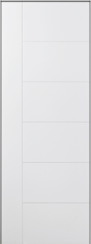 Nova Groove Soft White Laminated Modern Door Slab - Doors and Beyond