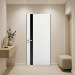 Braga 1G Bianco Matrix CPL Frameless Modern Door - Doors and Beyond