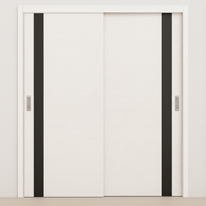 Braga 1G Bianco Matrix CPL Modern Bypass Door - Doors and Beyond