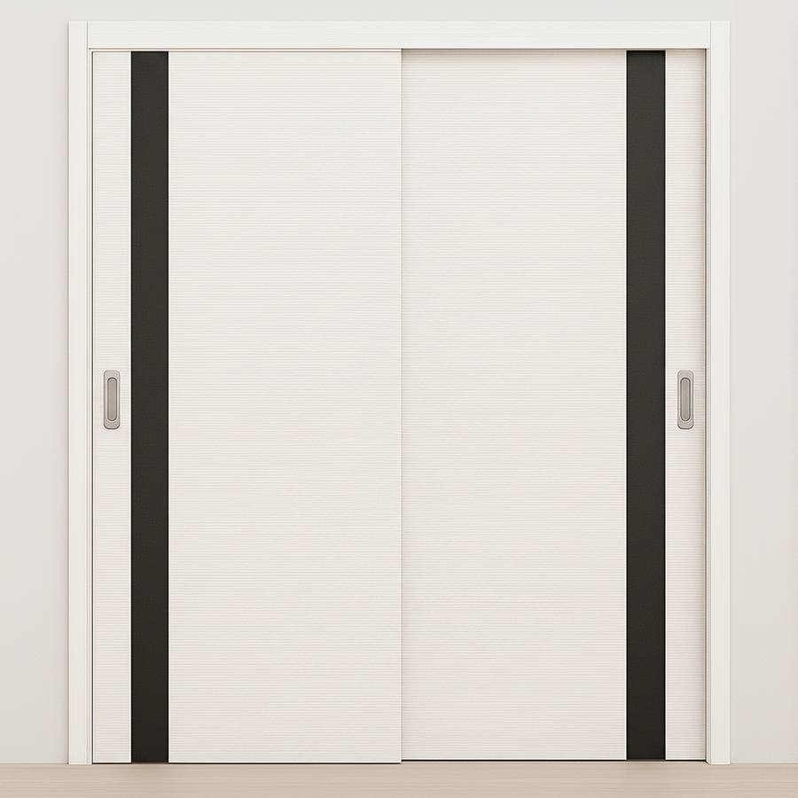 Braga 1G Bianco Matrix CPL Modern Bypass Door - Doors and Beyond