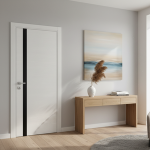 Nova 1G Braga Bianco Matrix CPL Modern Single Pre-hung Door - Doors and Beyond