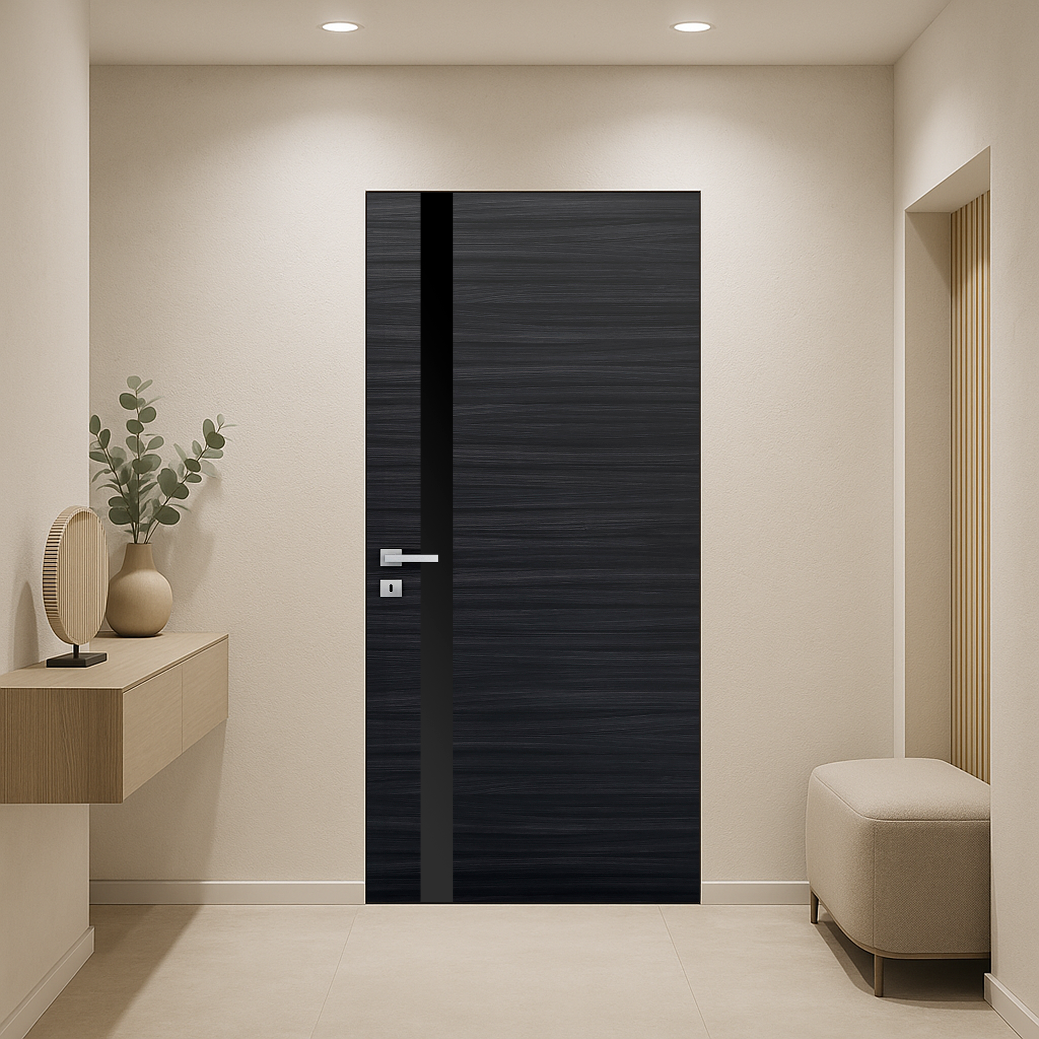 High-security custom steel entry door with decorative accents in Martin County, FL