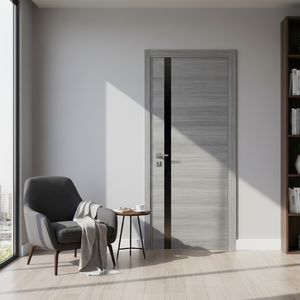 Nova 1G Braga Olmo Matrix CPL Modern Single Pre-hung Door - Doors and Beyond