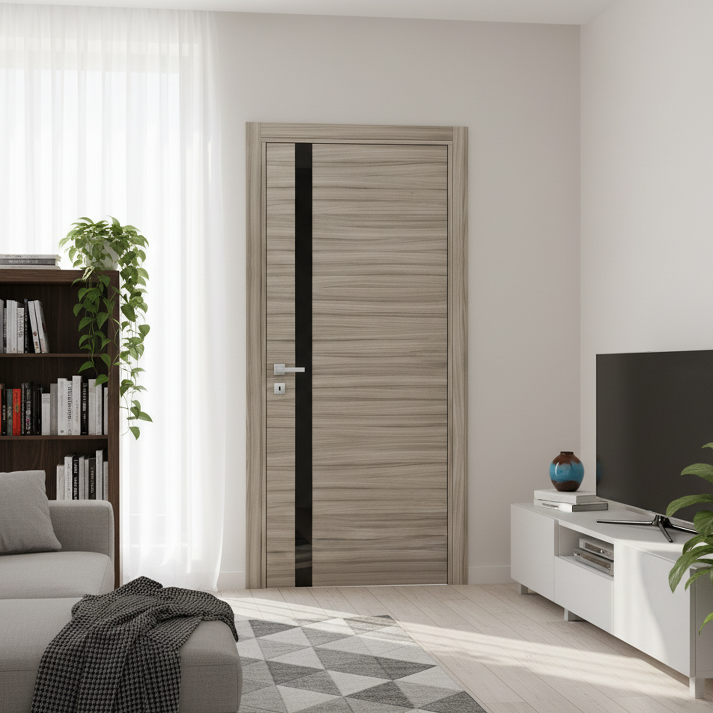 Nova 1G Braga Palissandro Matrix CPL Modern Single Pre-hung Door - Doors and Beyond