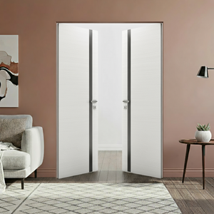 Braga 1G Bianco Matrix CPL Frameless Modern Double Door - Doors and Beyond