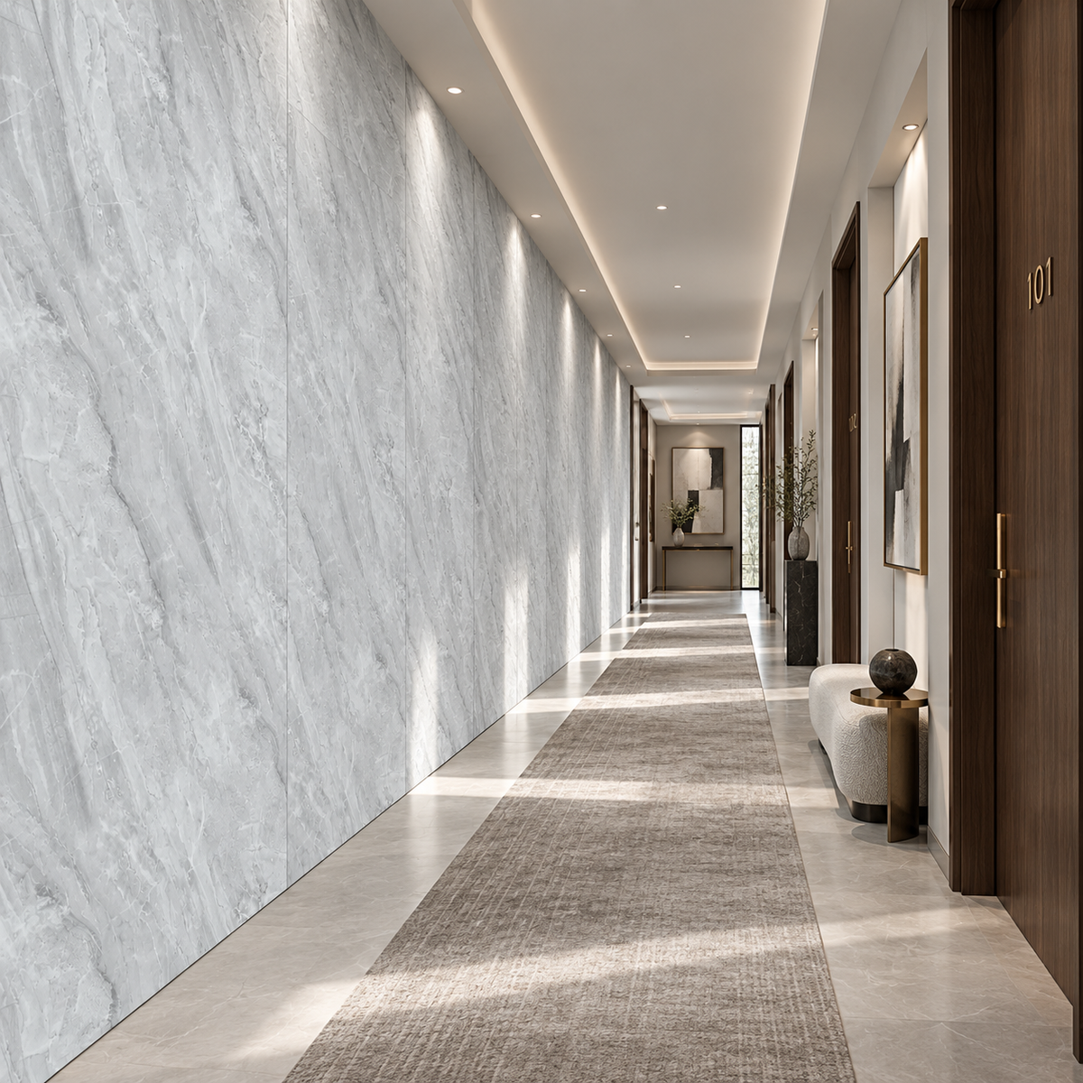 VILO Wall SPC Smoky ash embossed matt 47 1/4" x 104 5/16" - Doors and Beyond