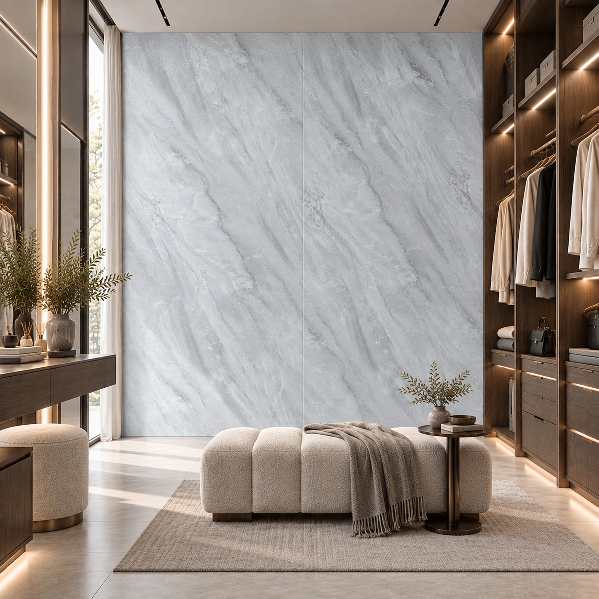 VILO Wall SPC Smoky ash embossed matt 47 1/4" x 104 5/16" - Doors and Beyond