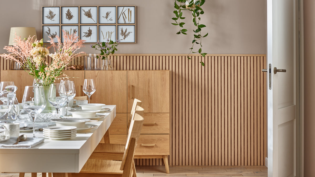 VOX Linerio M-Line Natural Slat Panel 104 5/16" x 4 13/16" x 3/8" - Doors and Beyond