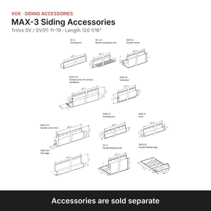 VOX Vinyl Siding SXP-05 Ash 151 9/16“ (12'6“) - 10 Pcs - Doors and Beyond