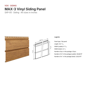 VOX Vinyl Siding SXP-05 Ash 151 9/16“ (12'6“) - 10 Pcs - Doors and Beyond