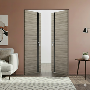 Braga 1G Palissandro Matrix CPL Frameless Modern Double Door - Doors and Beyond