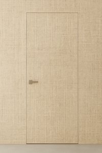 Primed Solid Frameless Door Example For Painting Woven Wallpaper - Doors and Beyond