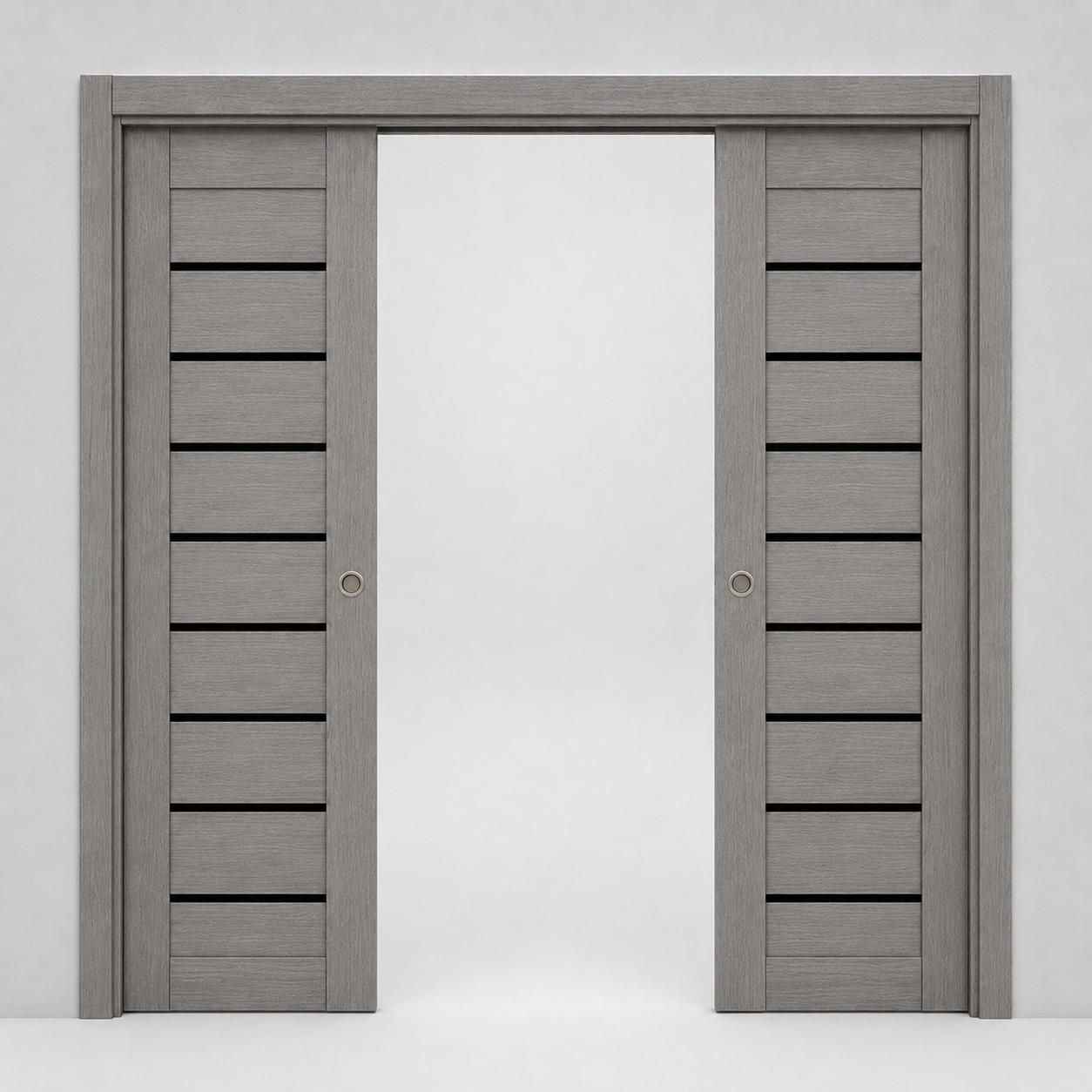 Nova Domino 01 Wenge Modern Laminated Modern Double Pocket Door