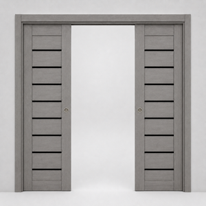 Nova Domino 01 Wenge Modern Laminated Modern Double Pocket Door