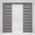 Nova Domino 01 Wenge Modern Laminated Modern Double Pocket Door