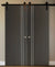 Nova HG002 Japan Oak Laminated Modern Double Barn Door