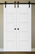 Nova Stile 007 Soft White Laminated Modern Double Barn Door