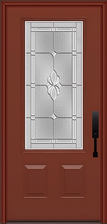 ProVia Legacy Single Entry Door 440 Style Somerset Decorative Glass with Zinc Caming and Low-E - Doors and Beyond