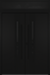 Nova Inox S2 Modern Exterior Double Door 72x80 with Transom - Unit 74x95 1/2 Black Stainless Steel - Black