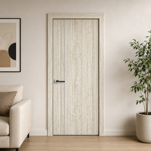 Nova HG002 Light Aloe Wood Laminated Modern Single Pre-Hung Door - Doors and Beyond
