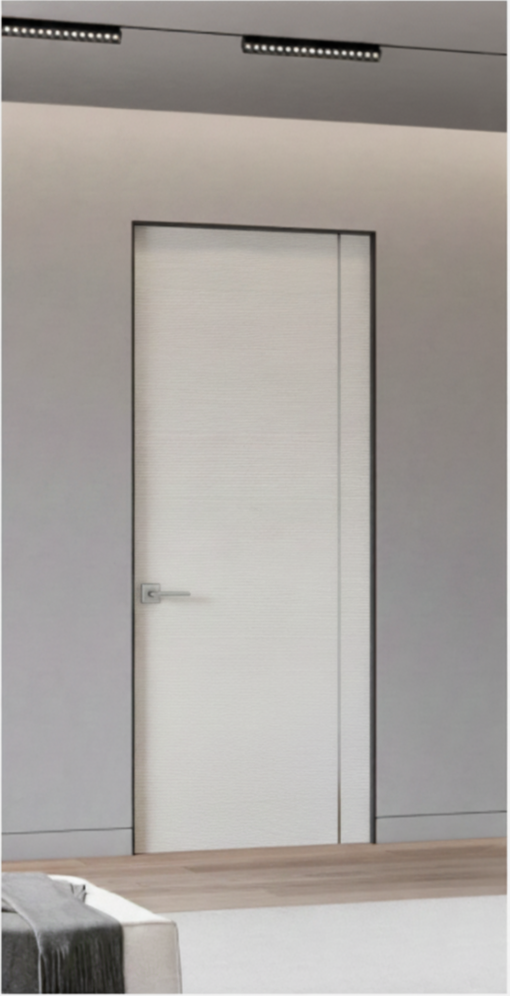 Nova 1VR Braga Bianco Matrix CPL Frameless Modern Door