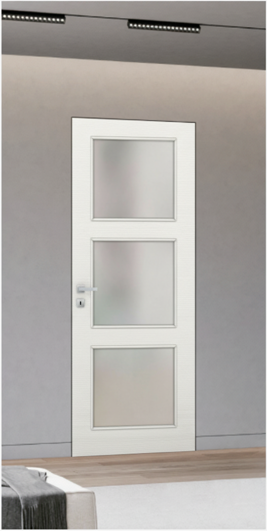 Nova 3-Lite Braga Bianco Matrix CPL Frameless Modern Door