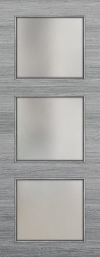 Nova 3-Lite Braga Olmo Matrix CPL  Modern Door Slab - Doors and Beyond