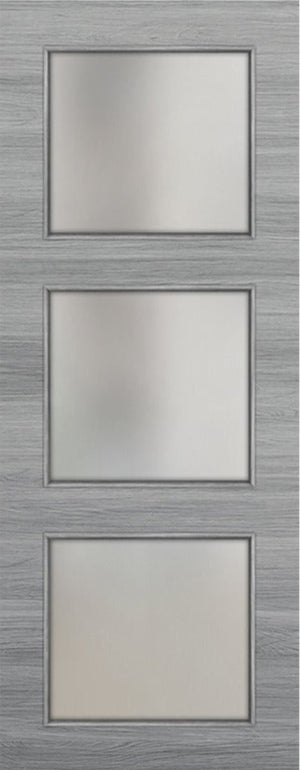 Nova 3-Lite Braga Olmo Matrix CPL  Modern Door Slab - Doors and Beyond