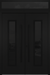 Nova Inox S1 Modern Exterior Double Door 72x80 with Transom - Unit 74x95 1/2 Black Stainless Steel - Black