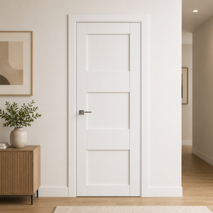 Nova Stile 044 Soft White Laminated Modern Pre-Hung Door - Doors and Beyond