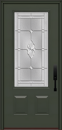 ProVia Legacy Single Entry Door 440 Style Somerset Decorative Glass with Zinc Caming and Low-E - Doors and Beyond