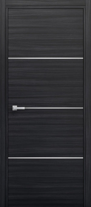 Nova 3H Braga Blu  Matrix CPL Modern Single  Pre-hung Door - Doors and Beyond