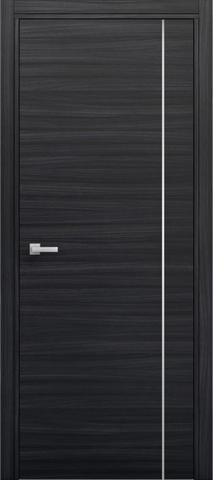 Nova 1VR Braga Blu  Matrix CPL Modern Single Pre-hung Door - Doors and Beyond