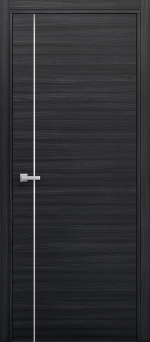 Nova 1V Braga Blu  Matrix CPL Modern Single Pre-hung Door - Doors and Beyond