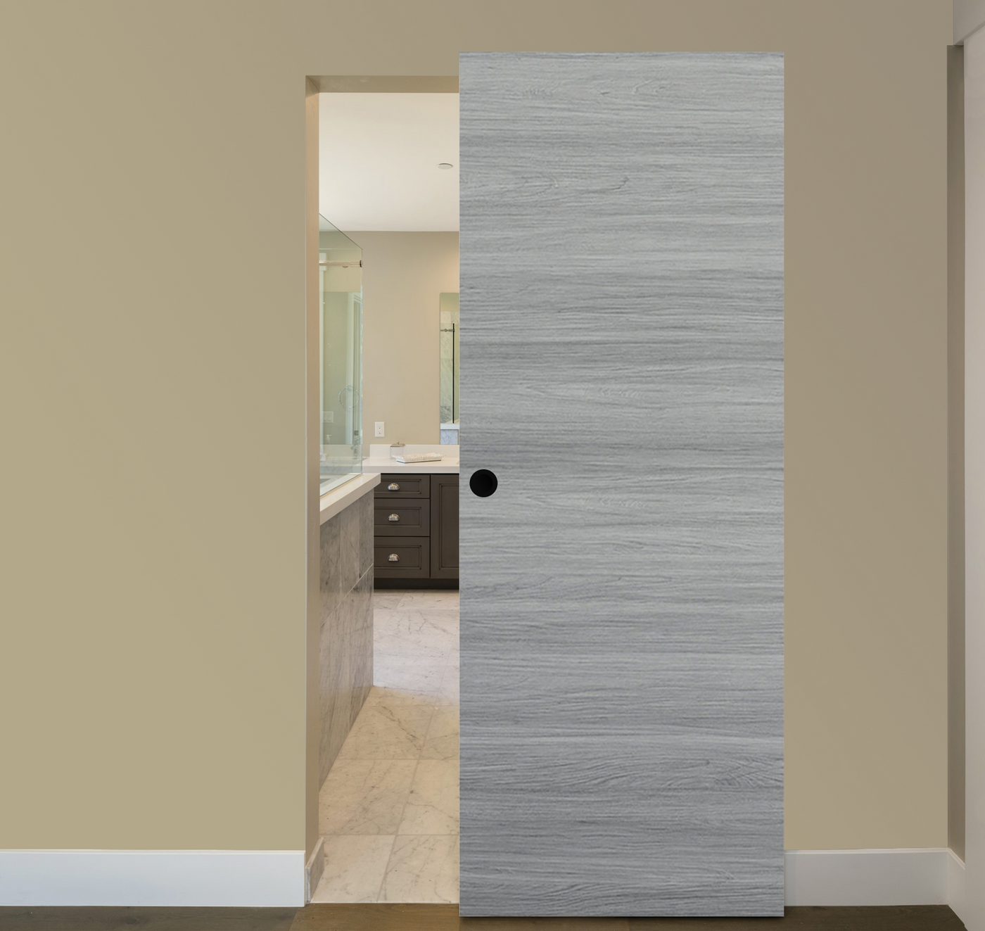 Nova Flush Braga Olmo Matrix Laminated Modern Magic Door - Doors and Beyond