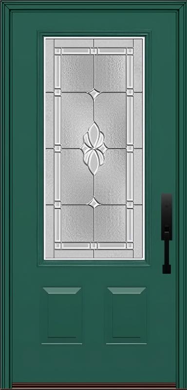 ProVia Legacy Single Entry Door 440 Style Somerset Decorative Glass with Zinc Caming and Low-E - Doors and Beyond