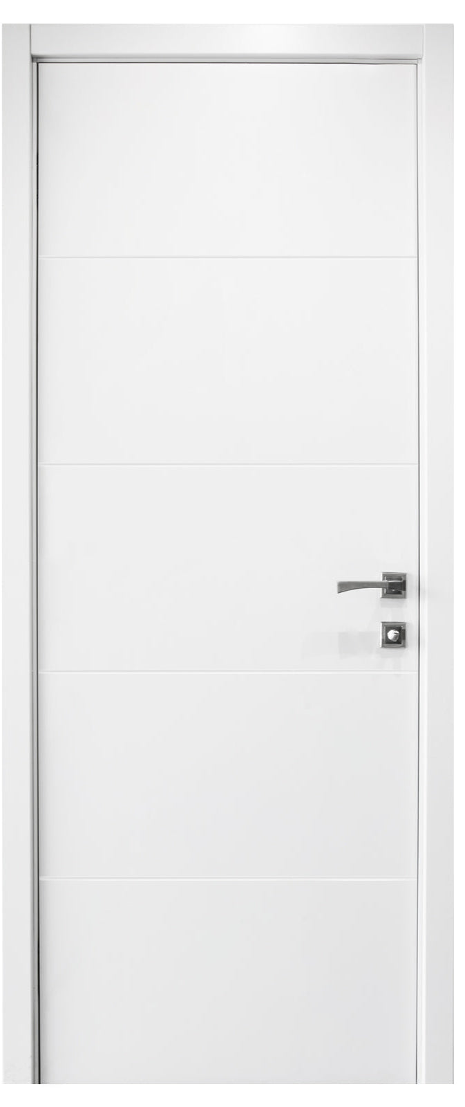 Nova Graffiti Soft White Laminated Modern Pre-Hung Door - Doors and Beyond